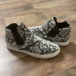 Snakeskin High Top Sneakers
